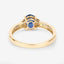 1.05 Carat Blue Sapphire and Diamond 10K Yellow Gold Engagement Ring
