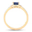 1.05 Carat Blue Sapphire and Diamond 10K Yellow Gold Engagement Ring