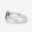 Bague de fiançailles en saphir bleu et diamant de 1,44 carat en or blanc 14K