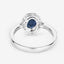 1.82 Carat Blue Sapphire and Diamond 14K White Gold Engagement Ring