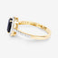 Anillo de Compromiso de Zafiro Azul y Diamante de 1.82 Quilates en Oro Amarillo de 14K