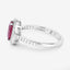 Anillo de Compromiso de Rubí y Diamante de 1.73 Quilates en Oro Blanco de 14K