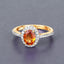 Anillo de Compromiso de Granate Spessartita y Diamante de 14K de 1.66 Quilates