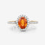 Anillo de Compromiso de Granate Spessartita y Diamante de 14K de 1.66 Quilates