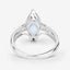 Anillo de Compromiso de 2.09 Quilates de Aguamarina y Diamante en Oro Blanco de 14K