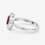 Anillo de Compromiso de Rubí y Diamante de 0.92 Quilates en Oro Blanco de 14K
