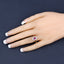 Anillo de Compromiso de Rubí y Diamante de 0.92 Quilates en Oro Blanco de 14K