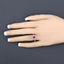 Anillo Halo de Rubí y Diamantes de 1.01 Quilates en Oro Blanco de 10K