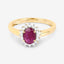 1.01 Carat Ruby and Diamond 10K Yellow Gold Engagement Ring
