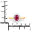 1.01 Carat Ruby and Diamond 10K Yellow Gold Engagement Ring