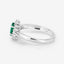 0.86 Carat Zambian Emerald & Diamond 14K White Gold Engagement Ring
