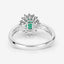 0.86 Carat Zambian Emerald & Diamond 14K White Gold Engagement Ring