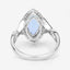 Bague de fiançailles en or blanc 14K avec aquamarine et diamants de 2,24 carats