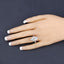 Bague de fiançailles en or blanc 14K avec aquamarine et diamants de 2,24 carats
