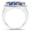 2.20 Carat Genuine Kyanite .925 Sterling Silver Engagement Ring
