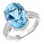 8.84 Carat Aquamarine and Diamond 14K White Gold Ring