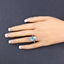 8.84 Carat Aquamarine and Diamond 14K White Gold Ring