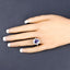 2.94 Carat Genuine Tanzanite and White Diamond Ring in 14K White Gold