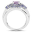 2.43 Carat Genuine Amethyst and Tanzanite Sterling Silver Ring