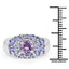 2.43 Carat Genuine Amethyst and Tanzanite Sterling Silver Ring
