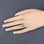 1.48 Carat Genuine Tanzanite and White Diamond Halo Ring