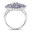Bague de fiançailles en argent sterling avec tanzanite véritable de 2,52 carats