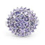 Bague de fiançailles en argent sterling avec tanzanite véritable de 2,52 carats