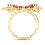 Bague de fiançailles en rubis véritable de 3,08 carats en argent sterling .925