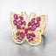 Bague de fiançailles en rubis véritable de 3,08 carats en argent sterling .925