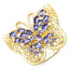 Bague de fiançailles en argent sterling avec tanzanite véritable de 2,50 carats
