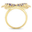 Bague de fiançailles en argent sterling avec tanzanite véritable de 2,50 carats
