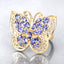 Bague de fiançailles en argent sterling avec tanzanite véritable de 2,50 carats