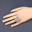 Bague de fiançailles en argent sterling avec tanzanite véritable de 2,50 carats