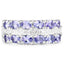 Bague en argent sterling avec tanzanite et topaze blanche de 2,05 carats