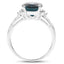 2.64 Carat London Blue Topaz & White Topaz Sterling Silver Ring