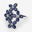 3.40 Carat Genuine Blue Sapphire Sterling Silver Engagement Ring