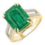 IGI Certified 8.49 Carat Zambian Emerald & Diamond 14K Gold Ring