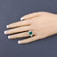 Bague en Or 14K avec Émeraude Zambienne et Diamants Certifiés IGI de 2,87 Carats