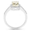 Bague de fiançailles en diamant jaune clair de 2,05 carats certifiée IGI