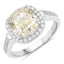 IGI Certified 4.02 Carat Light Yellow Diamond Engagement Ring