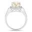 IGI Certified 4.02 Carat Light Yellow Diamond Engagement Ring