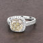 IGI Certified 4.02 Carat Light Yellow Diamond Engagement Ring