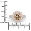 Anillo de Diamante Marrón de 3.01 Quilates Certificado IGI y Diamante Blanco de 0.52cttw en Oro Rosa