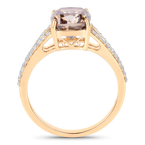 IGI Certified 3.03 Carat Brown Diamond Engagement Ring in 18K Yellow Gold