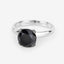 3.00 Carat Genuine Black Diamond 14K White Gold Engagement Ring