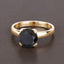 3.00 Carat Genuine Black Diamond 14K Yellow Gold Ring
