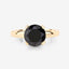 3.00 Carat Genuine Black Diamond 14K Yellow Gold Ring