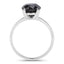 3.00 Carat Genuine Black Diamond 14K White Gold Engagement Ring