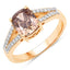 IGI Certified 2.02 Carat Brown Diamond Engagement Ring in 18K Yellow Gold