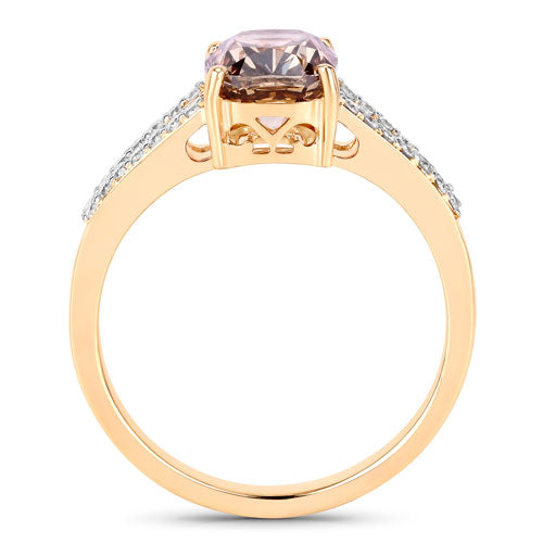 IGI Certified 2.02 Carat Brown Diamond Engagement Ring in 18K Yellow Gold